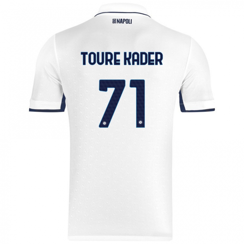 Kinder Aziz Toure Kader #71 Weiß Königsblau Auswärtstrikot Trikot 2024/25 T-Shirt