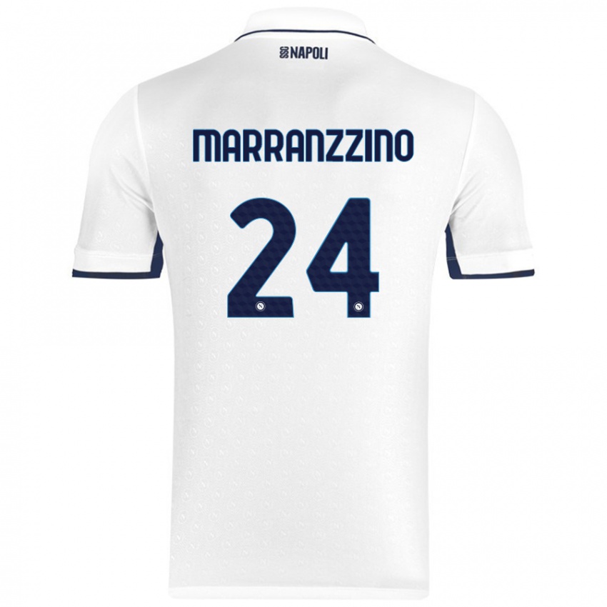 Kinder Pasquale Marranzzino #24 Weiß Königsblau Auswärtstrikot Trikot 2024/25 T-Shirt