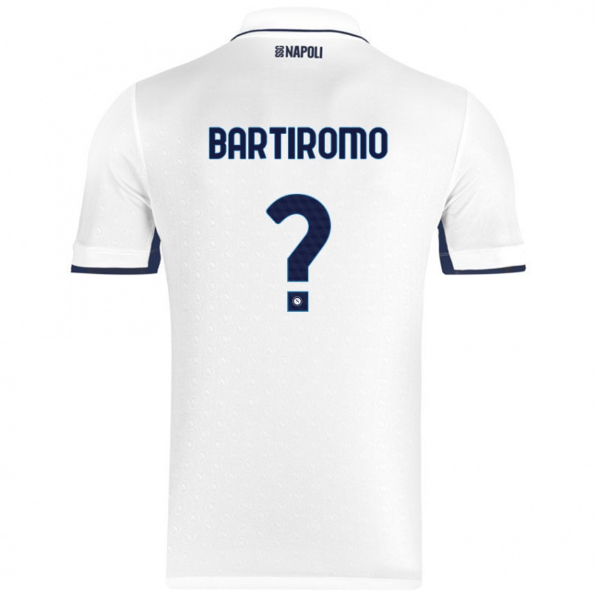 Kinder Niccolo Bartiromo #0 Weiß Königsblau Auswärtstrikot Trikot 2024/25 T-Shirt