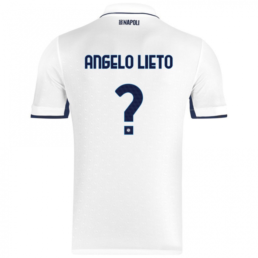 Kinder Angelo Lieto #0 Weiß Königsblau Auswärtstrikot Trikot 2024/25 T-Shirt