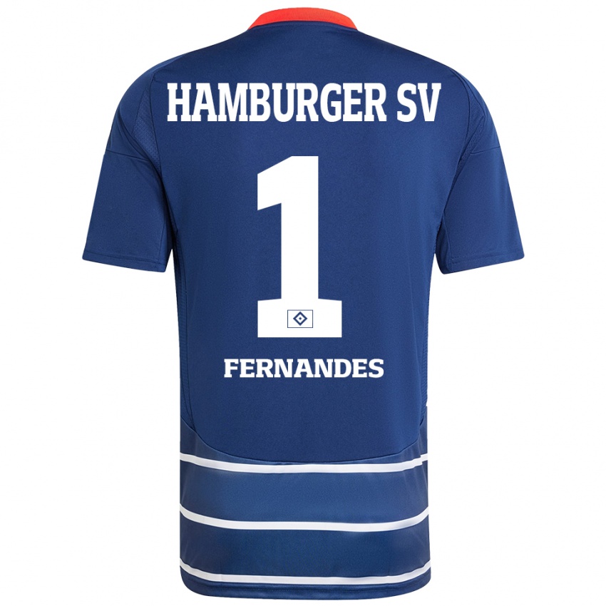 Kinder Daniel Heuer Fernandes #1 Dunkelblau Auswärtstrikot Trikot 2024/25 T-Shirt