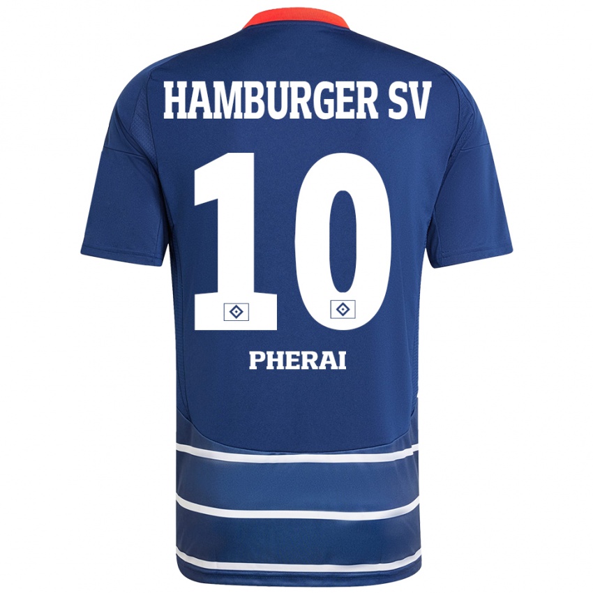 Kinder Immanuel Pherai #10 Dunkelblau Auswärtstrikot Trikot 2024/25 T-Shirt