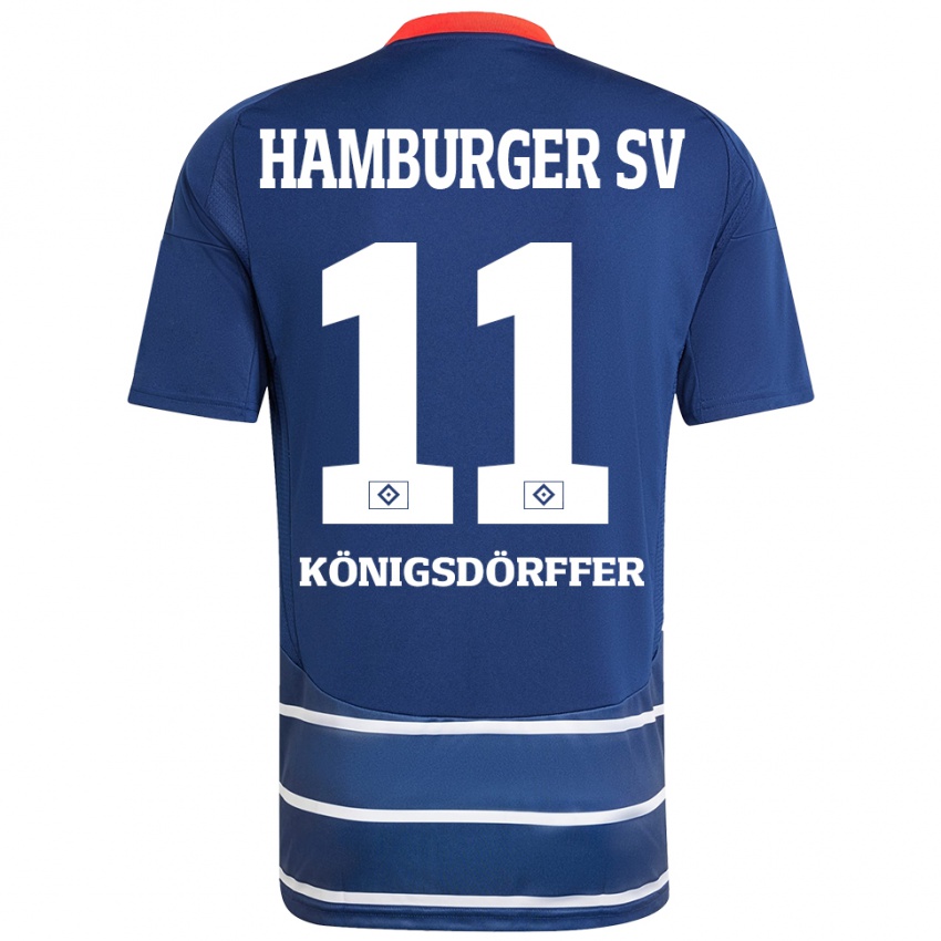 Kinder Ransford Königsdörffer #11 Dunkelblau Auswärtstrikot Trikot 2024/25 T-Shirt