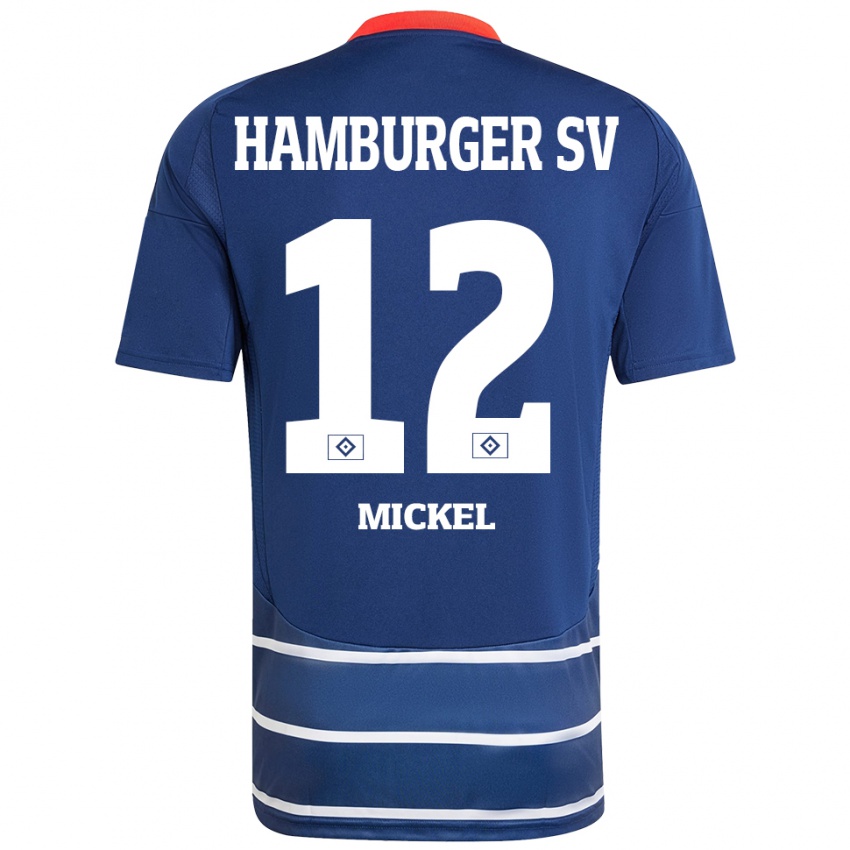 Kinder Tom Mickel #12 Dunkelblau Auswärtstrikot Trikot 2024/25 T-Shirt