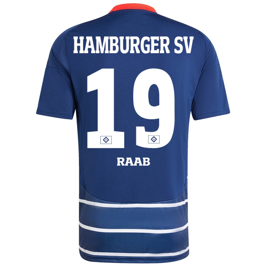 Kinder Matheo Raab #19 Dunkelblau Auswärtstrikot Trikot 2024/25 T-Shirt