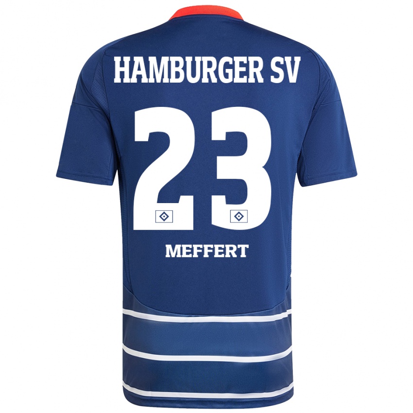 Kinder Jonas Meffert #23 Dunkelblau Auswärtstrikot Trikot 2024/25 T-Shirt