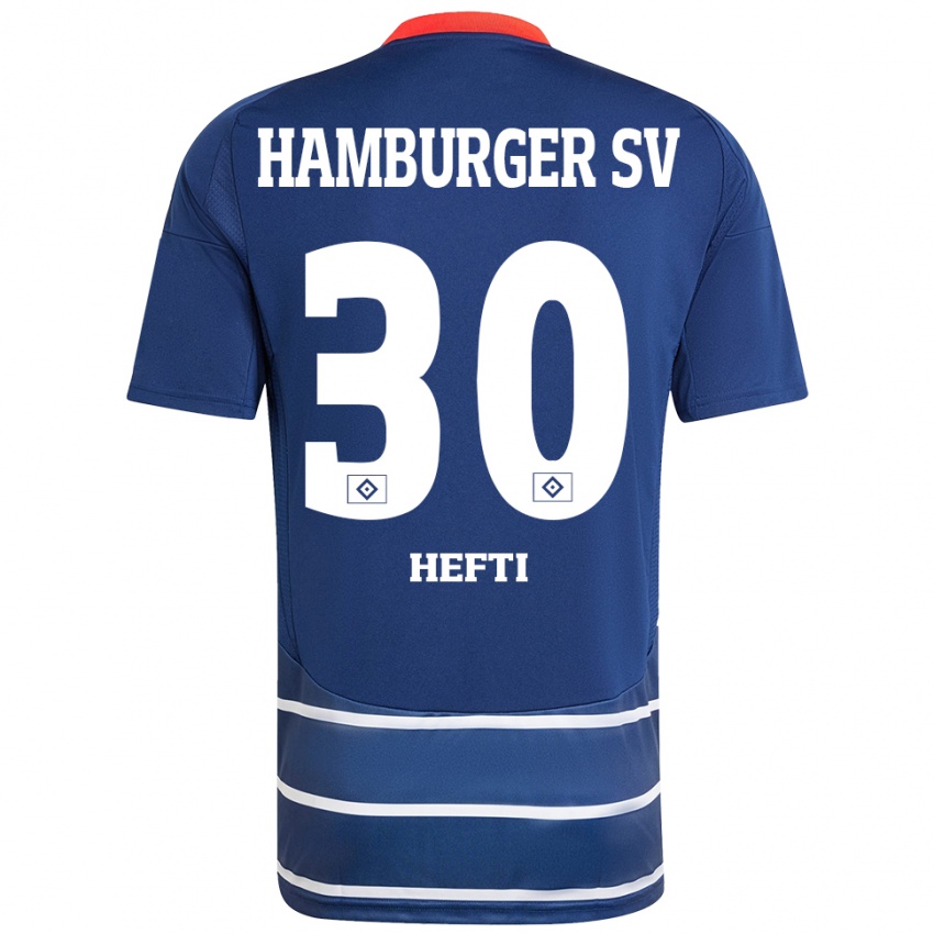 Kinder Silvan Hefti #30 Dunkelblau Auswärtstrikot Trikot 2024/25 T-Shirt