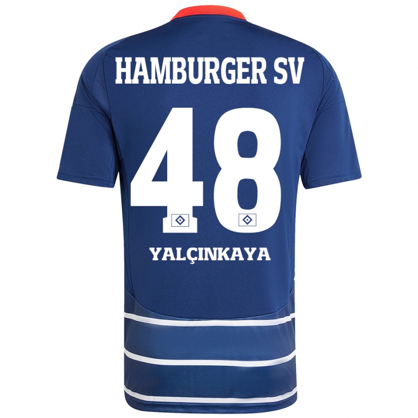 Kinder Bilal Yalcinkaya #48 Dunkelblau Auswärtstrikot Trikot 2024/25 T-Shirt