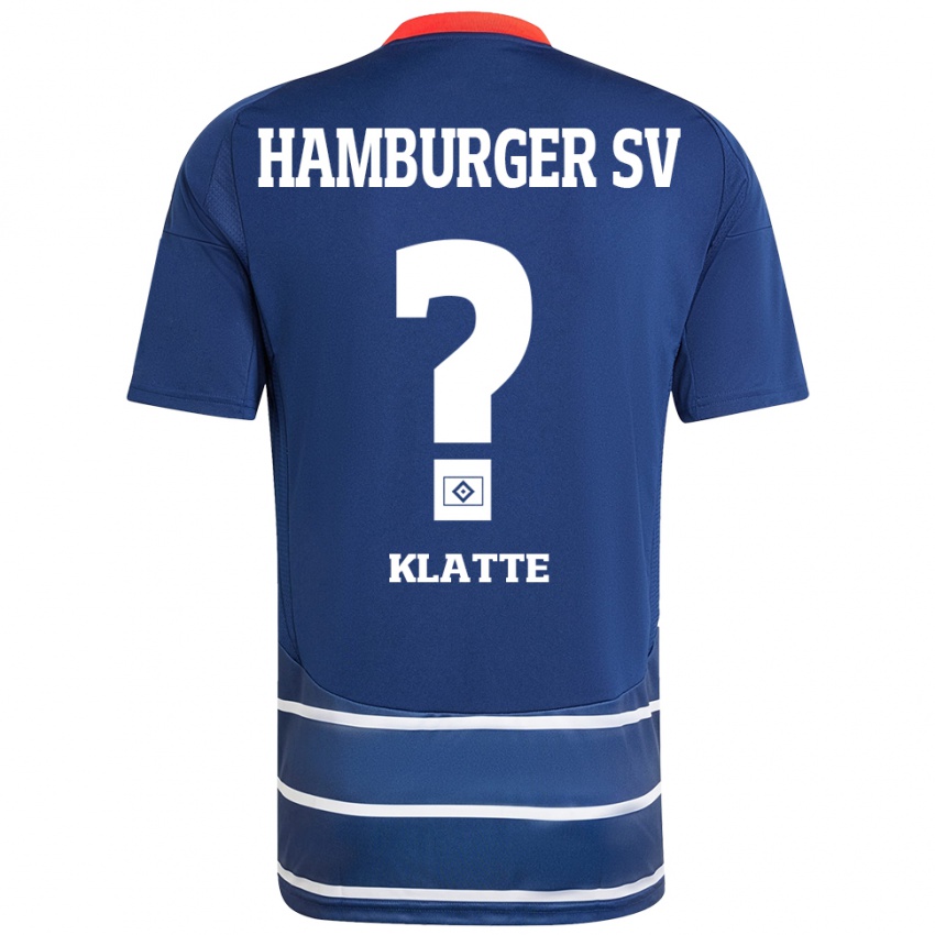 Kinder Luis Klatte #0 Dunkelblau Auswärtstrikot Trikot 2024/25 T-Shirt