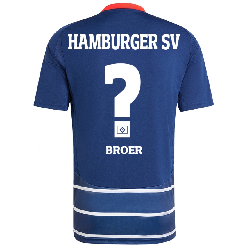 Kinder Yannick Tim Bröer #0 Dunkelblau Auswärtstrikot Trikot 2024/25 T-Shirt