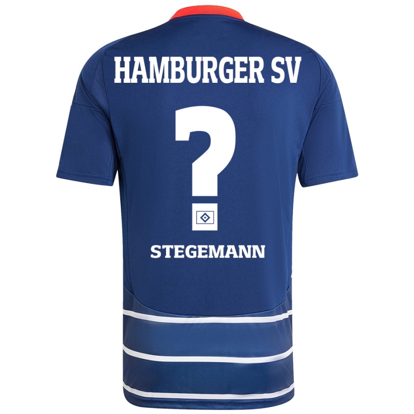 Kinder Jean-Pierre Stegemann #0 Dunkelblau Auswärtstrikot Trikot 2024/25 T-Shirt