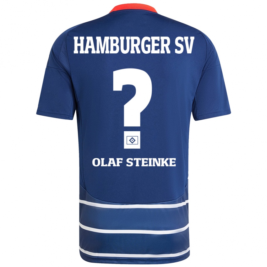 Kinder Eric Olaf Steinke #0 Dunkelblau Auswärtstrikot Trikot 2024/25 T-Shirt