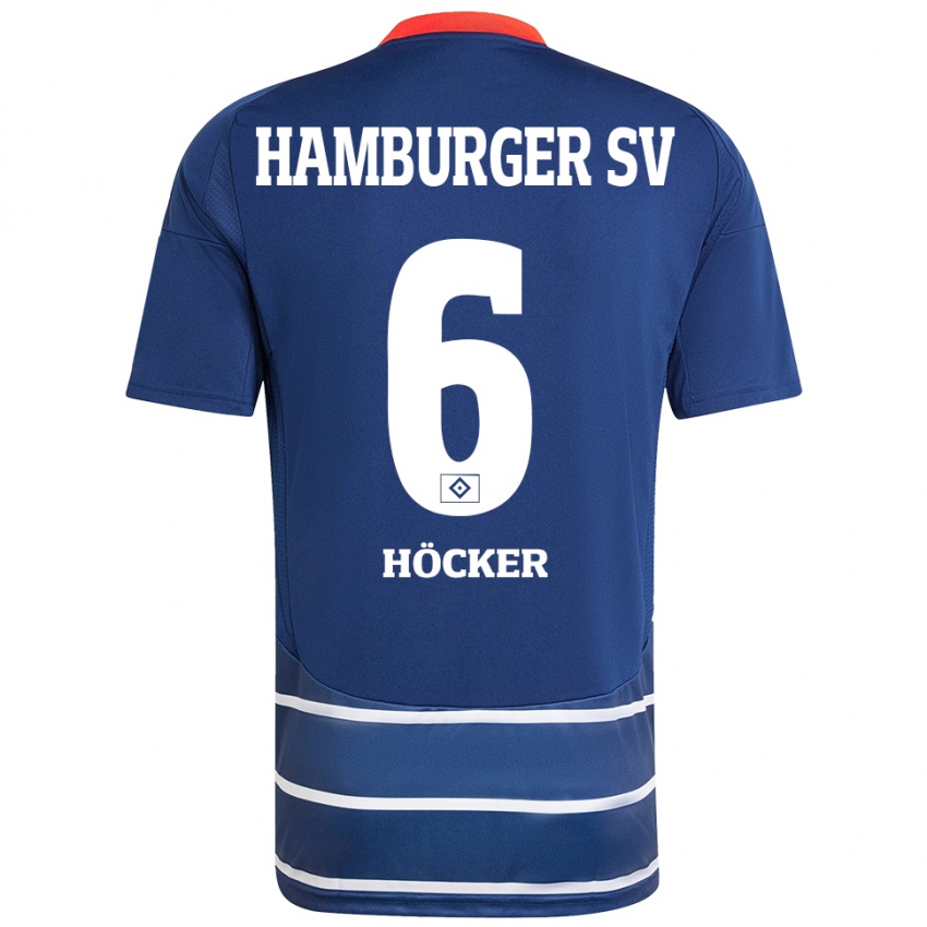 Kinder Tiziano Höcker #6 Dunkelblau Auswärtstrikot Trikot 2024/25 T-Shirt