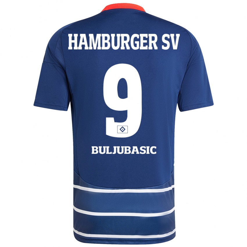 Kinder Amer Buljubasic #9 Dunkelblau Auswärtstrikot Trikot 2024/25 T-Shirt