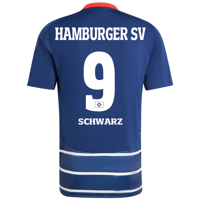 Kinder Rafael Schwarz #9 Dunkelblau Auswärtstrikot Trikot 2024/25 T-Shirt