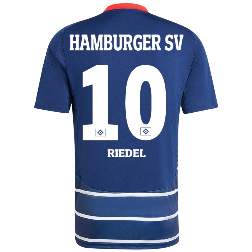 Kinder Arnaud Riedel #10 Dunkelblau Auswärtstrikot Trikot 2024/25 T-Shirt