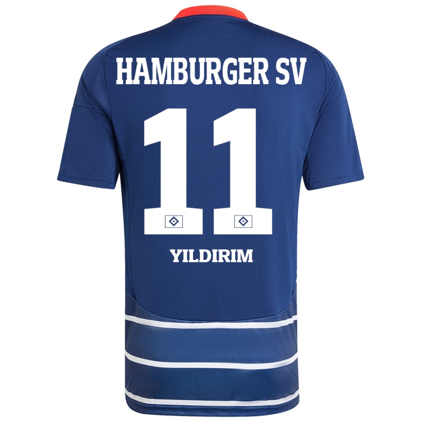 Kinder Mehmet Yildirim #11 Dunkelblau Auswärtstrikot Trikot 2024/25 T-Shirt