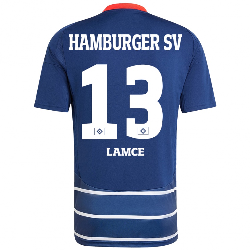 Kinder Benjamin Lamce #13 Dunkelblau Auswärtstrikot Trikot 2024/25 T-Shirt