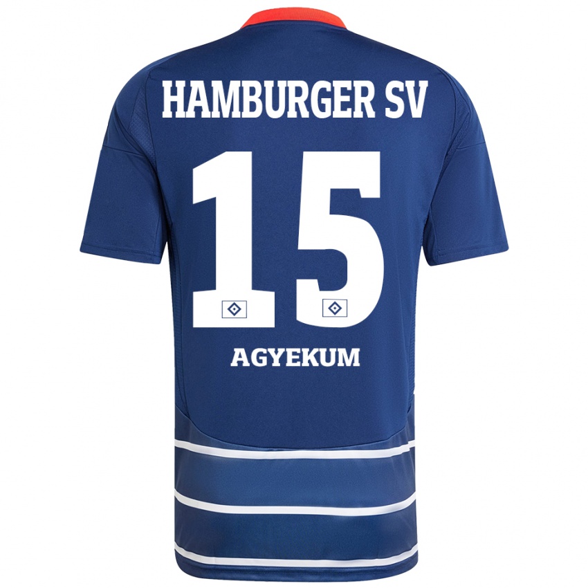 Kinder Joel Agyekum #15 Dunkelblau Auswärtstrikot Trikot 2024/25 T-Shirt