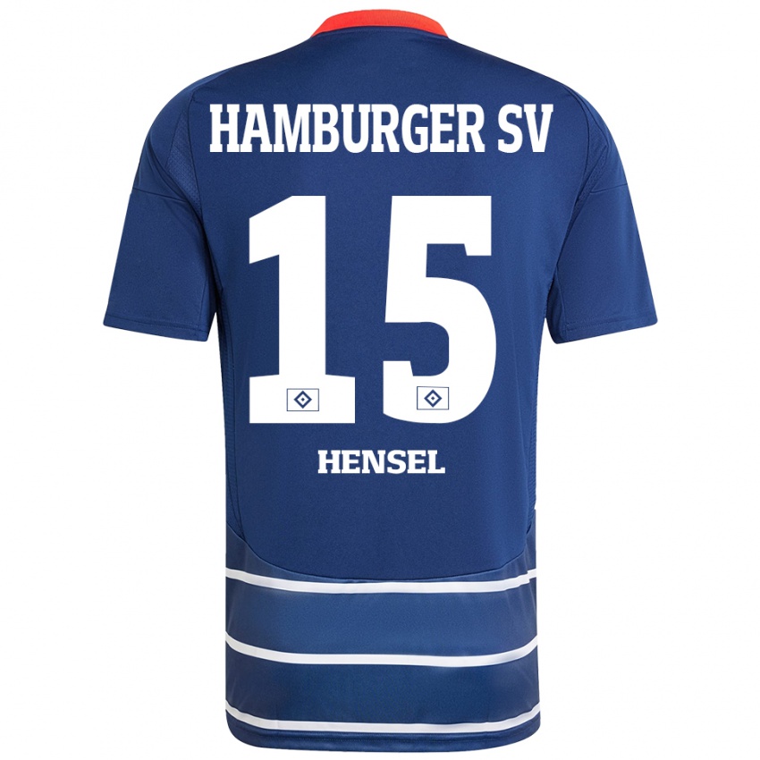 Kinder Janoah Hensel #15 Dunkelblau Auswärtstrikot Trikot 2024/25 T-Shirt