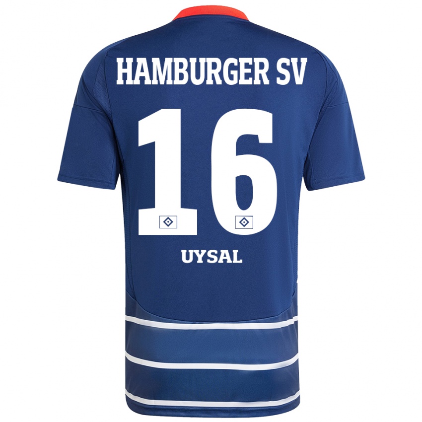 Kinder Samed Uysal #16 Dunkelblau Auswärtstrikot Trikot 2024/25 T-Shirt