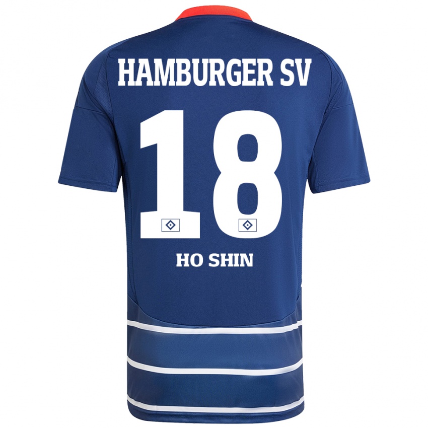 Kinder Jae Ho Shin #18 Dunkelblau Auswärtstrikot Trikot 2024/25 T-Shirt