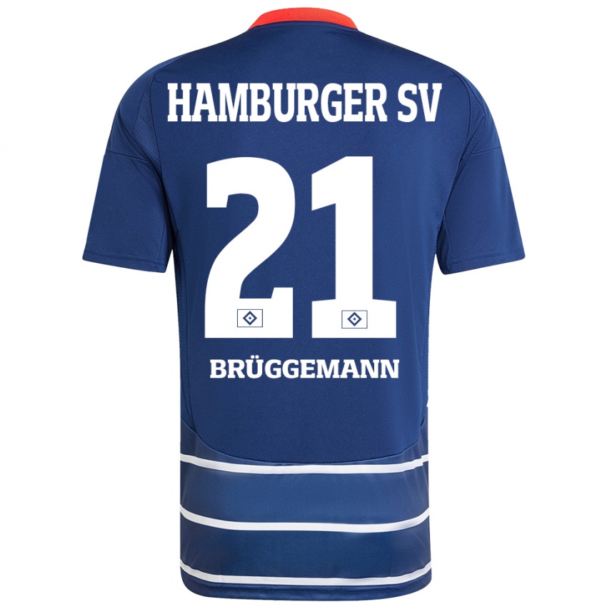 Kinder William Brüggemann #21 Dunkelblau Auswärtstrikot Trikot 2024/25 T-Shirt