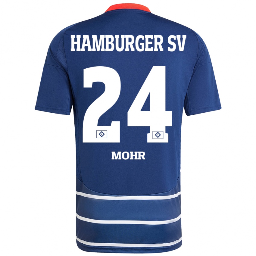 Kinder Jannik Mohr #24 Dunkelblau Auswärtstrikot Trikot 2024/25 T-Shirt