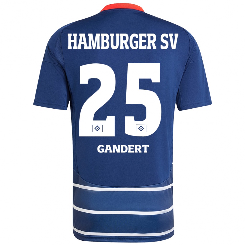 Kinder Jeremy Gandert #25 Dunkelblau Auswärtstrikot Trikot 2024/25 T-Shirt