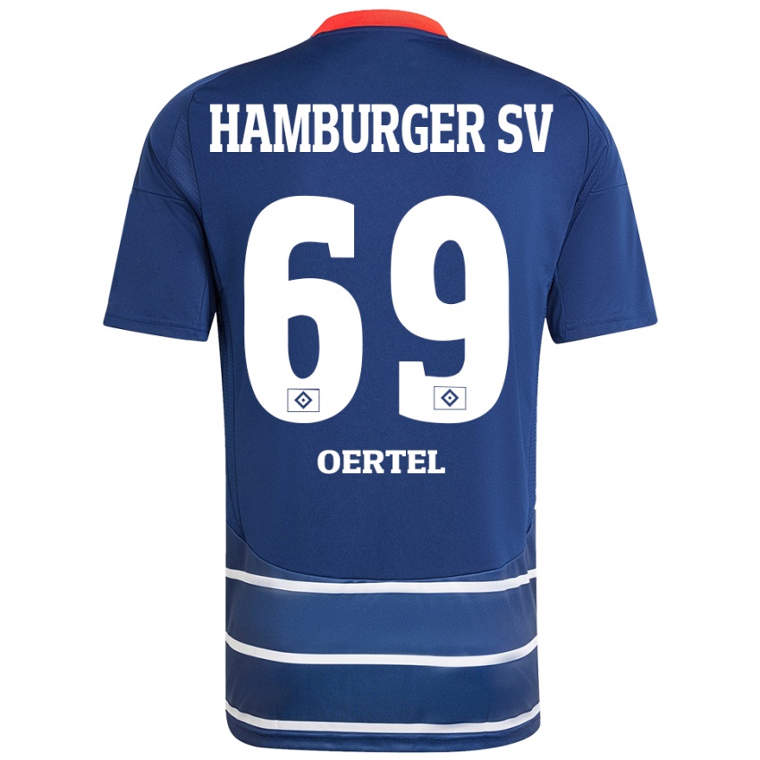 Kinder Jan Oertel #69 Dunkelblau Auswärtstrikot Trikot 2024/25 T-Shirt