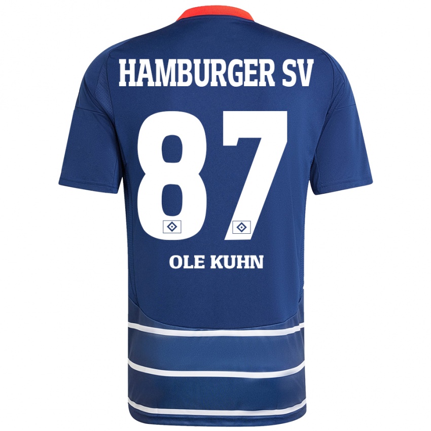 Kinder Niklas Ole Kühn #87 Dunkelblau Auswärtstrikot Trikot 2024/25 T-Shirt