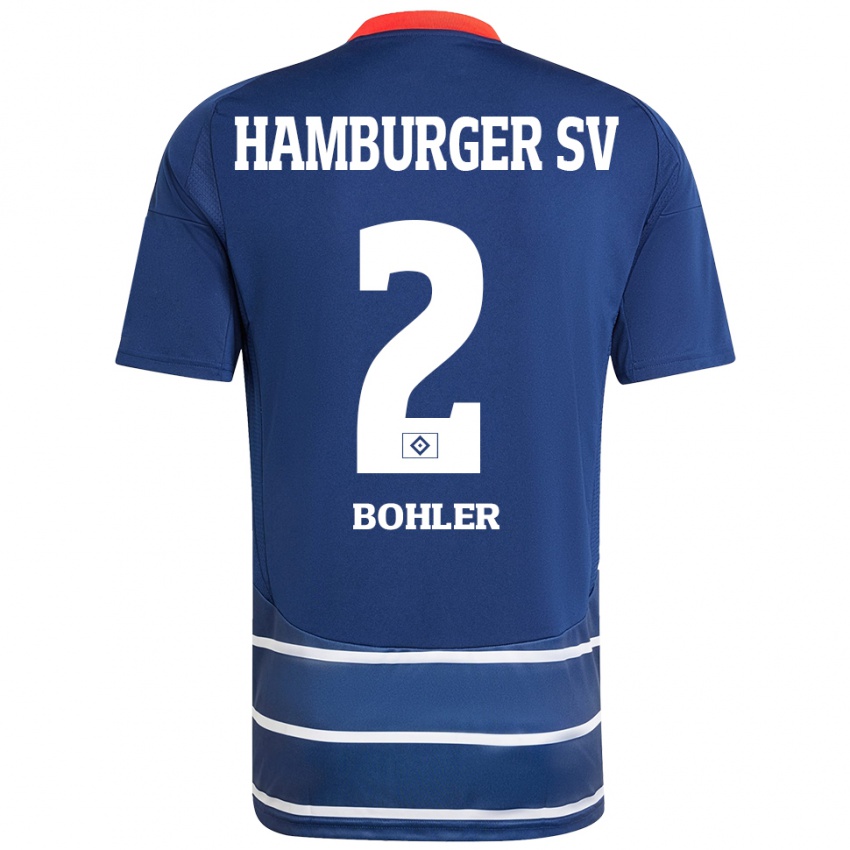 Kinder Annaleen Böhler #2 Dunkelblau Auswärtstrikot Trikot 2024/25 T-Shirt