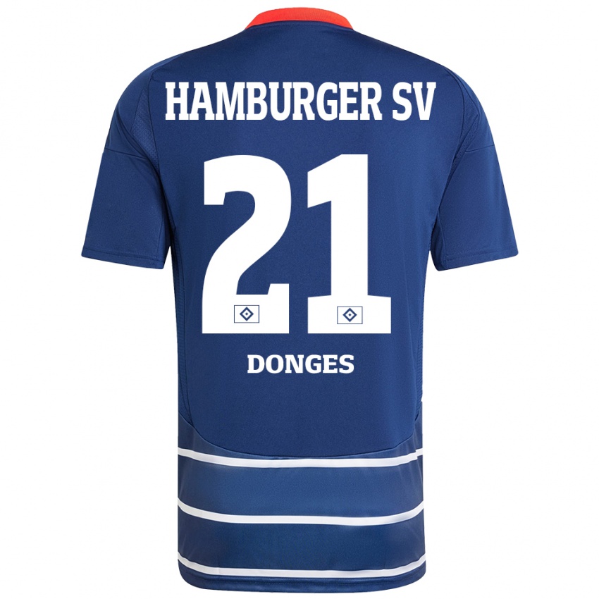 Kinder Jaqueline Dönges #21 Dunkelblau Auswärtstrikot Trikot 2024/25 T-Shirt