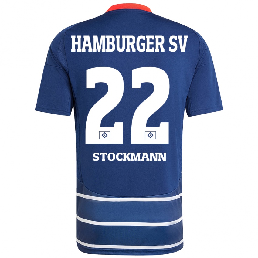 Kinder Sarah Stöckmann #22 Dunkelblau Auswärtstrikot Trikot 2024/25 T-Shirt