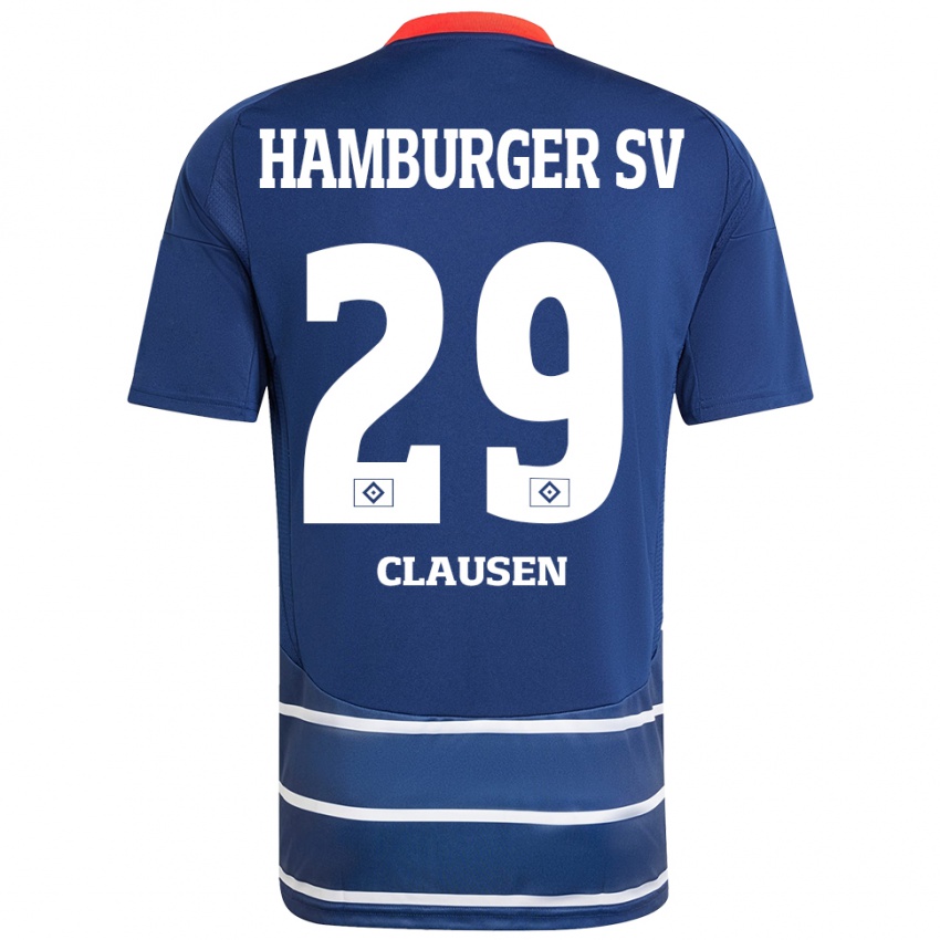 Kinder Lina Clausen #29 Dunkelblau Auswärtstrikot Trikot 2024/25 T-Shirt