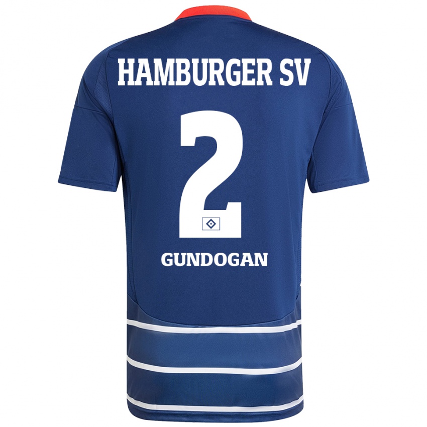 Kinder Haci Gündogan #2 Dunkelblau Auswärtstrikot Trikot 2024/25 T-Shirt