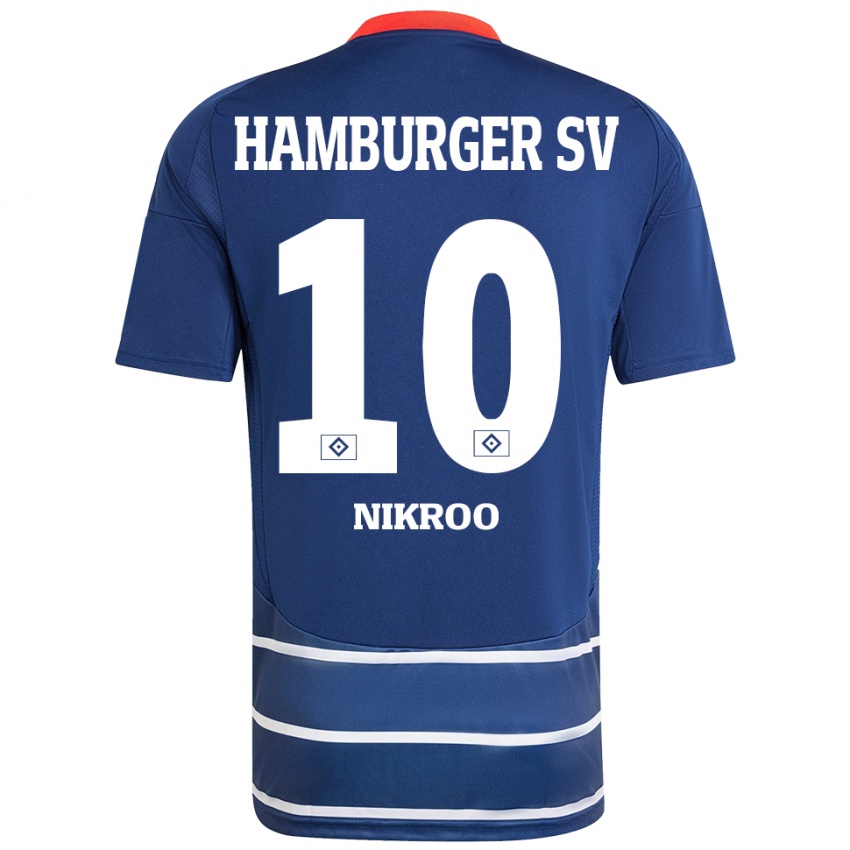 Kinder Sepehr Nikroo #10 Dunkelblau Auswärtstrikot Trikot 2024/25 T-Shirt