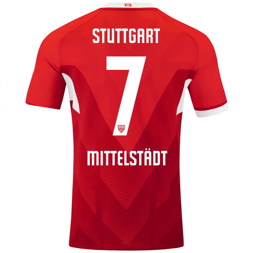 Kinder Maximilian Mittelstädt #7 Rot Weiß Auswärtstrikot Trikot 2024/25 T-Shirt