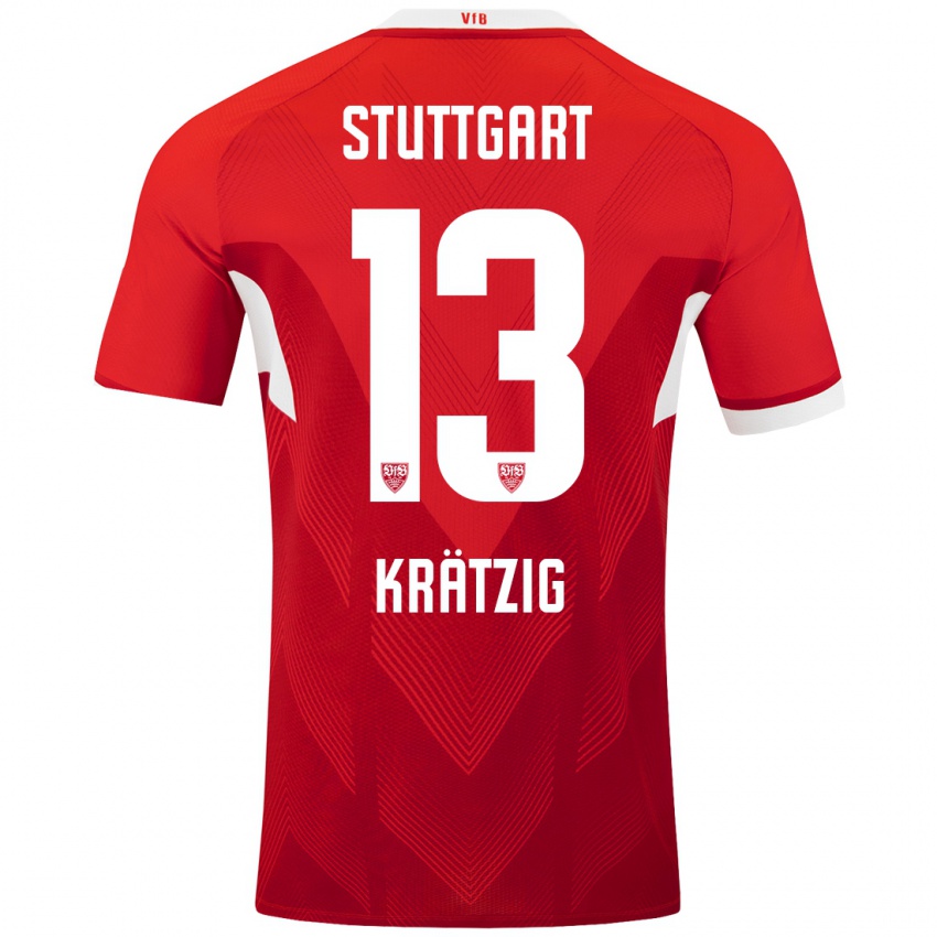 Kinder Frans Krätzig #13 Rot Weiß Auswärtstrikot Trikot 2024/25 T-Shirt