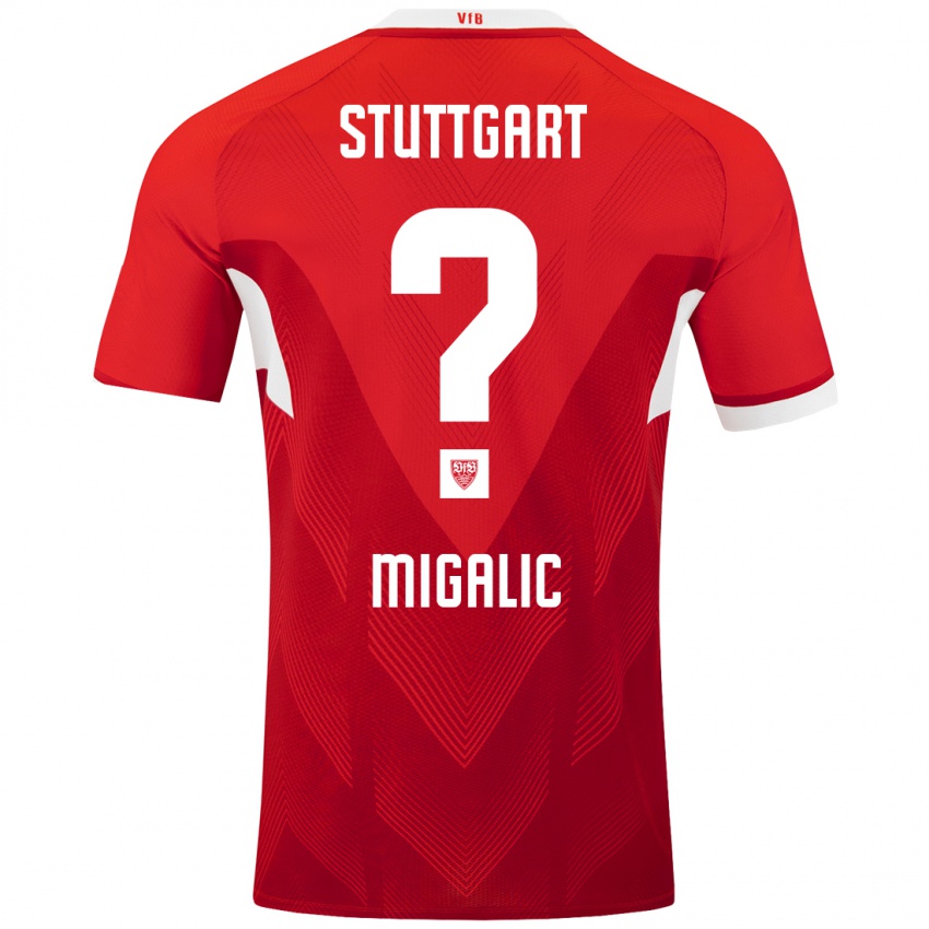 Kinder Dorian Migalic #0 Rot Weiß Auswärtstrikot Trikot 2024/25 T-Shirt