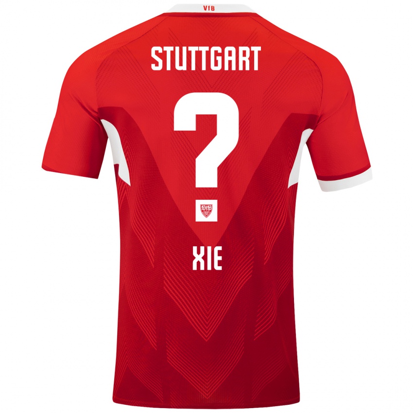 Kinder Alexander Xie #0 Rot Weiß Auswärtstrikot Trikot 2024/25 T-Shirt