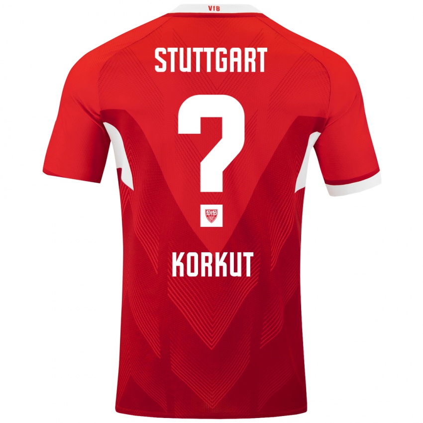 Kinder Efe Korkut #0 Rot Weiß Auswärtstrikot Trikot 2024/25 T-Shirt