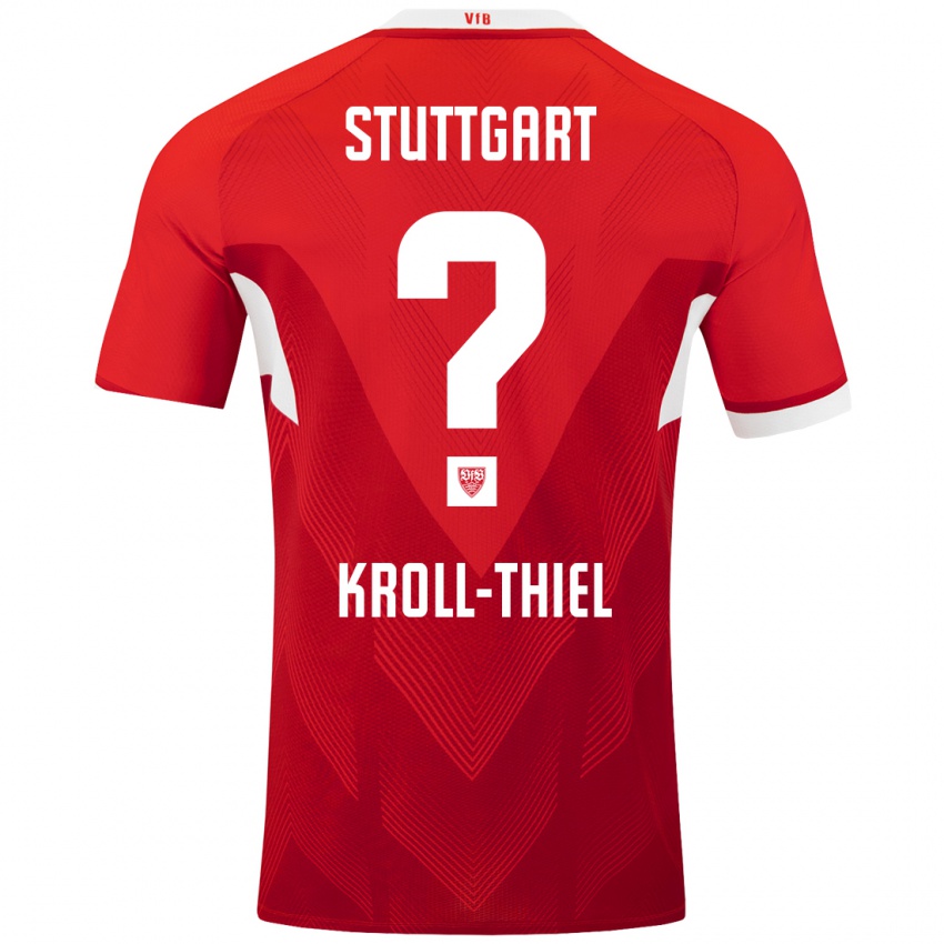 Kinder Colin Kroll-Thiel #0 Rot Weiß Auswärtstrikot Trikot 2024/25 T-Shirt