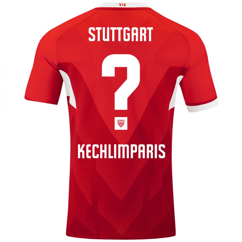 Kinder Ioannis Kechlimparis #0 Rot Weiß Auswärtstrikot Trikot 2024/25 T-Shirt