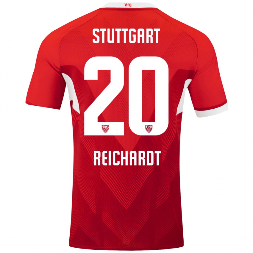 Kinder Leon Reichardt #20 Rot Weiß Auswärtstrikot Trikot 2024/25 T-Shirt