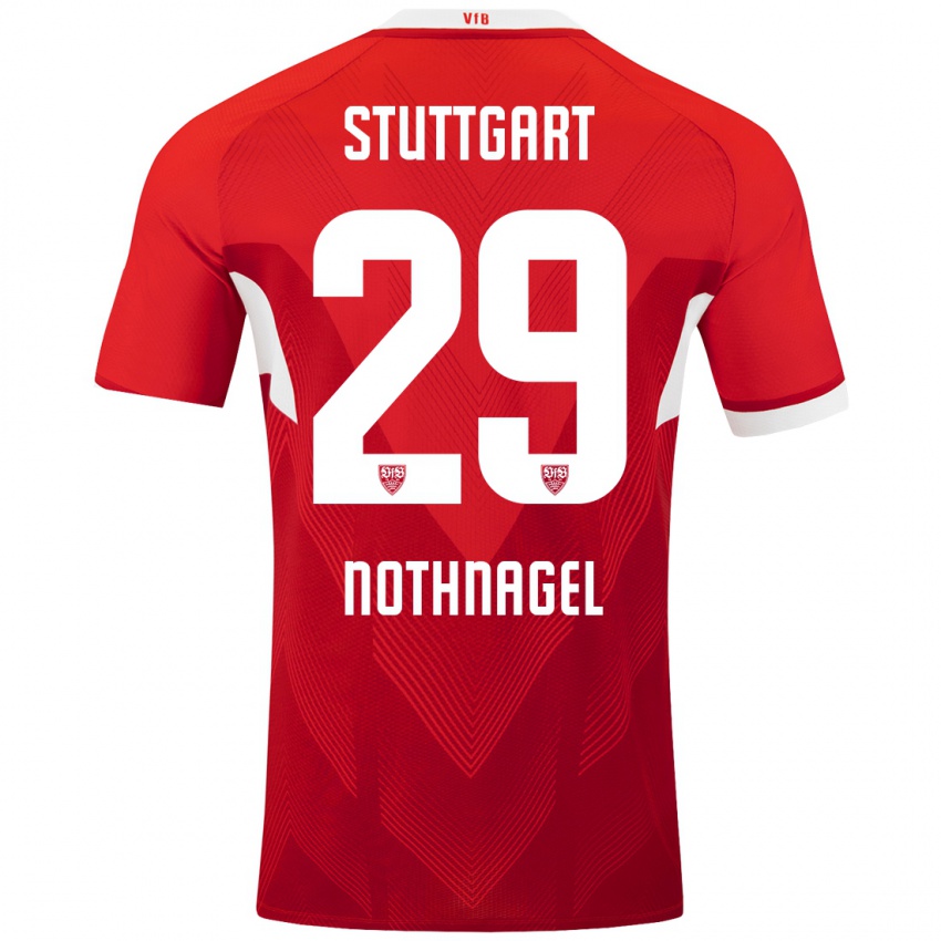 Kinder Dominik Nothnagel #29 Rot Weiß Auswärtstrikot Trikot 2024/25 T-Shirt