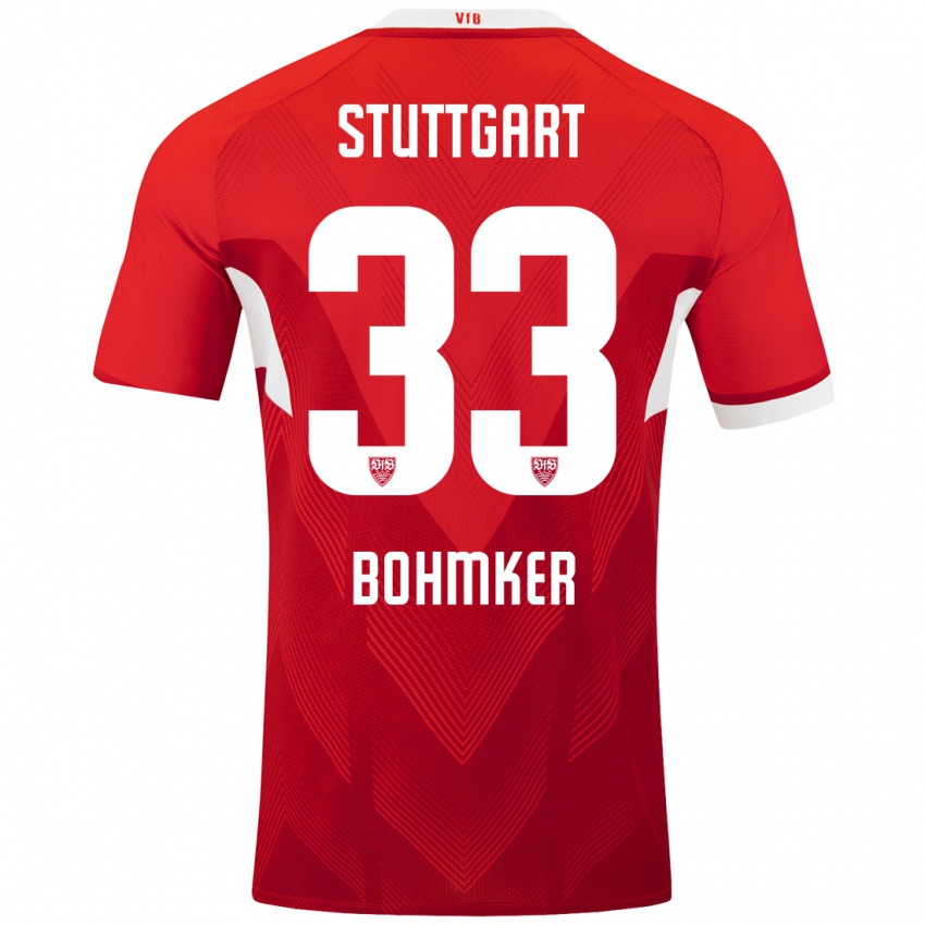 Kinder Finn Böhmker #33 Rot Weiß Auswärtstrikot Trikot 2024/25 T-Shirt