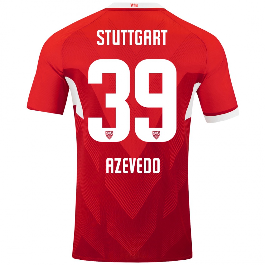 Kinder Alexandre Azevedo #39 Rot Weiß Auswärtstrikot Trikot 2024/25 T-Shirt