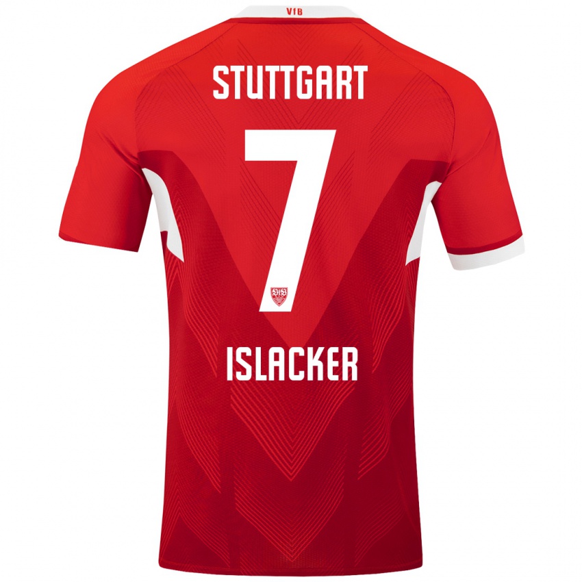 Kinder Mandy Islacker #7 Rot Weiß Auswärtstrikot Trikot 2024/25 T-Shirt