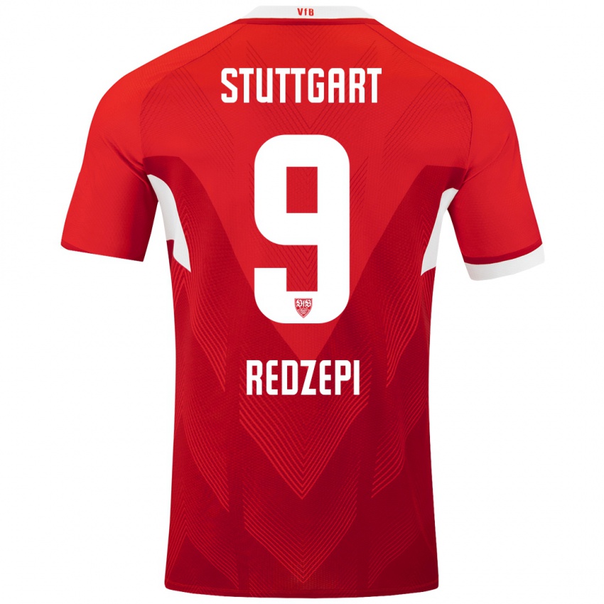 Kinder Dafina Redzepi #9 Rot Weiß Auswärtstrikot Trikot 2024/25 T-Shirt